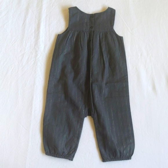 NEW babyGap charcoal grey metallic jumpsuit 6-12 months baby girl - Picture 6 of 8
